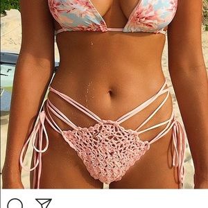 NWT Frankie’s peach crochet Jessie bottoms